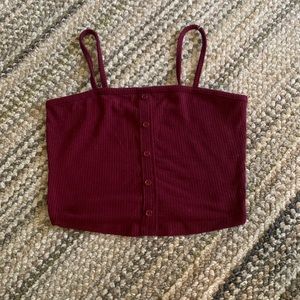 Maroon crop top size M